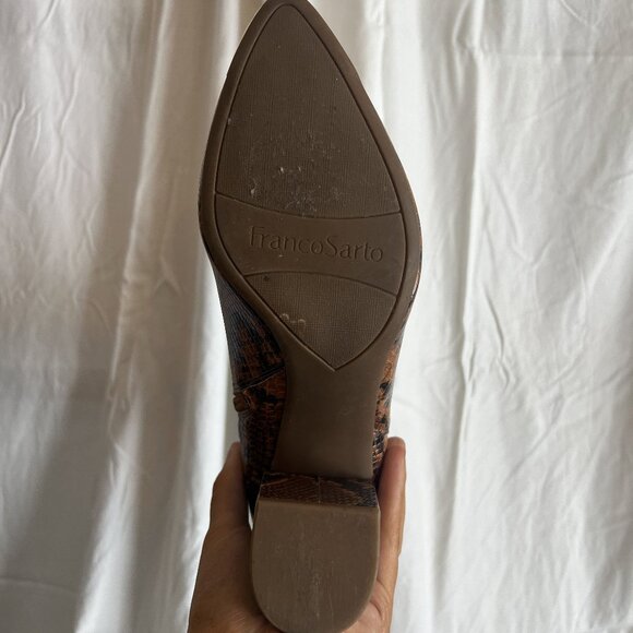 Women's Franco Sarto Snakeskin Booties - Picture 5 of 8